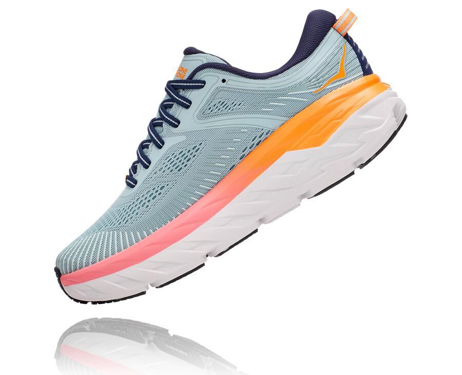 Hoka One One ランニングシューズ レディース 青 - ボンダイ7 - XW1763582